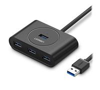 UGREEN 20290 - Concentrador de 4 puertos USB 3.0, cable de conexión de 0