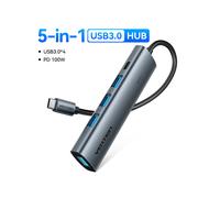 (HUB USB 3.0 5 en 1) HUB USB C Vention 4K60Hz Tipo C a HDMI RJ45 PD 100W Adaptador compatible con Macbook