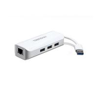 Hub USB 3.0 con Ethernet TRENDnet TU3-ETGH3 3 puertos y Gigabit LAN