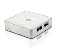 HUB USB 3.0 CONCEPTRONIC HUBBIES03W 4 PUERTOS USB 3.0 CON ALIMENTADOR COLOR BLANCO