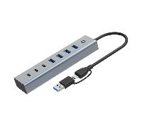 hub usb 3.0 conceptronic hubbies20g 7 puertos usb-c a 3xusb-c 4xusb-a