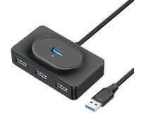 Hub USB 3.0 De 4 Puertos, Divisor De Puerto USB,Extensor USB De 4 Puertos USB | Hubs USB Portátiles Adaptador USB Seguro Diseño Compacto Y De Alta Velocidad para Teléfonos Celulares Cámaras Digitales