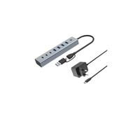 Hub USB 3.0 de 7 puertos + Adaptador de corriente
