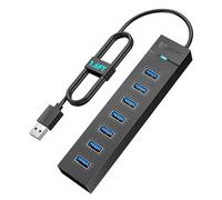 Hub USB 3.0 de 7 puertos, concentrador USB 3.0 SAN ZANG MASTER de alta velocidad, extensor USB de datos de alta velocidad de 5 Gbps para laptop, unidad flash USB, disco duro móvil, impresora, cámara,