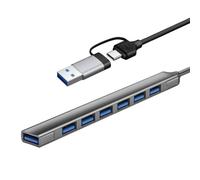 Hub USB 3.0 de 7 puertos USB de alta velocidad tipo C divisor para accesorios de computadora multipuerto HUB 7 puertos USB 3.0 tipo C Hub USB