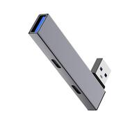 Hub USB 3.0 divisor USB a 2 tipo C + adaptador de concentradores USB con transferencia de datos de alta velocidad para dispositivos Android de ventana, adaptador de concentrador USB