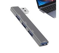 Hub USB 3.0 | Divisor y expansor USB de 4 puertos para portátiles, unidades flash, impresoras, cámaras, teclados, ratones. Mejora y optimiza tus dispositivos con este concentrador USB compacto y