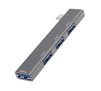 Hub USB 3.0 - Extensor de 4 puertos USB, expansor de puerto USB | Replicador de puerto USB de 5.1 x 2.9 x 0.8 pulgadas, divisor USB expansor USB para laptop, unidad flash, impresora, cámara, teclado y