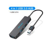 (HUB USB 3.0) HUB USB C Vention de 4 puertos, divisor USB tipo C a USB con Micro Charge Power compatible