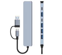 Hub USB 3.0 multipuerto 2X, divisor múltiple, 4 puertos C 2.0 para PC, computadora portátil