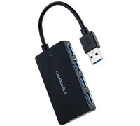 Hub USB 3.0 NanoCable 4x USB 3.0 USB-A/M-USB 3.0/F 15 CM Negro