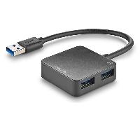 HUB USB 3.0 NGS IHUB TINY 3.0 4xUSB-A CABLE INTEGRADO COLOR NEGRO
