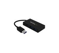 Hub USB 3.0 - STARTECH - 4 puertos - 3x USB-A y 1x USB-C - Carga y sincronización - Negro