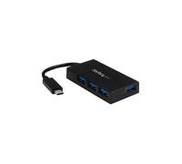 Hub USB 3.0 - STARTECH - 4 puertos - USB-C a 4x USB-A - Adaptador de alimentación incluido - Compacto