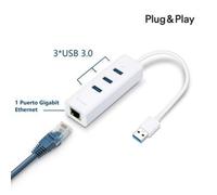 TP-Link UE330 base para portátil y replicador de puertos Alámbrico USB 3.2 Gen 1 (3.1 Gen 1) Type-A Blanco