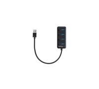 Startech Usb C/a 4 Port Individual On/off Switches Hub One Size Black