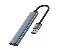 Hub USB 3.0 - USB Hub con 4 Puertos Extensor con 1 USB 3.0 & 3 USB 2.0 Conector USB Multiple Multi us b a Macbook Pro/Air, Xbox, Windows, iOS, Android, Vista, Puerto USB Multiple para pc