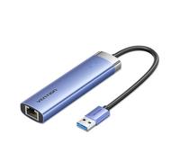 Hub USB 3.0 Vention TGFSB/ 3xUSB/ 1xRJ45/ 1xUSB Tipo-C PD