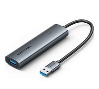 Hub USB 3.0 Vention TGXHB/ 1xUSB Tipo-C/ 3xUSB/ 1xUSB Tipo-C PD/ Gris