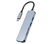 Hub USB 5 en 1 Hub USB 5 Gbps Transmisión de datos de alta velocidad USB Lector de tarjetas divisor para laptop y más