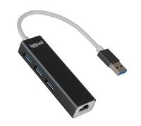 iggual Hub y base para portátil IGG319260 – 3x USB 3.2 Gen 1 Type‑A, RJ45 Gigabit, Aluminio, Negro
