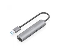 Hub usb aisens asuc-4p034-gr/ 3xusb/ 1xrj45/ gris
