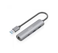 Hub usb aisens asuc-4p035-gr/ 1xusb tipo-c/ 2xusb/ 1xrj45/ gris