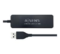 Hub USB (4x USB 2.0) 480 Mbit/s (Negro) - AISENS