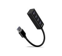 Hub USB - AXAGON - HUE-M1A - 4 Puertos - USB 3.0 - Ultra-Rápido - 20 cm Negro