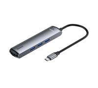 Hub USB Baseus Tipo-C USB 3.0 HDMI RJ-45 Cinzento alta velocidad