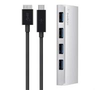 Hub USB Belkin F4U088VF 4 Puertos USB 3.2 Gen 1 Micro-B/Type-A Plata 1m