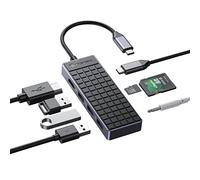 Hub USB C 3.0 9 en 1 Aluminio Espacial Adaptador, Yottamaster USB C Hub a HDMI 4K, 3 USB Ports, PD 100W, SD/TF, Dato USB-C Adaptador Compatible con Macbook Air/Pro M1, Windows, Switch