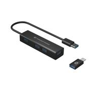 CONCEPTRONIC Hub de Interfaz USB 3 2 Gen 1 3 1 Gen 1 Type A 5000 Mbit S, Negro