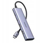 Hub USB-C 3.0 De 4 Puertos (2xUSB-A 2xUSB-C) 20cm, Gris