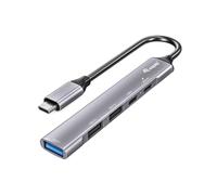 HUB USB-C 3.2 EQUIP LIFE 2 PUERTOS USB 2.0 1 PUERTO USB 3.0 1 PUERTO USB-C + 1 PURETO USB C PD 100W CARCASA DE ALUMINIO 128962 128962