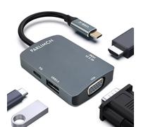 Hub USB C 4 en 1, adaptador USB tipo C a HDMI VGA, adaptador USB C a USB, suministro de energía USB tipo C, compatible con iPhone 15, MacBook Pro/Air 2023, iPad Pro, iMac, S23, XPS 17