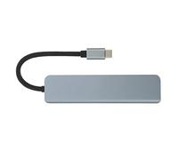 Hub USB-C 6 en 1, Adaptador USB-C multipuerto con HDMI 4K, USB 3.0, USB 2.0, Carga PD, Lector de Tarjetas SD y microSD, estación de Acoplamiento de aleación de Aluminio para