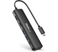 Hub USB C 7 en 1 Dockteck Adaptador USB C a HDMI 4K 60Hz con Ethernet RJ45, 100W PD, 2 Puertos USB 3.0, SD/Micro SD Lector Tarjeta, Dock USB C para MacBook Pro/Air, iPad, Surface, Windows