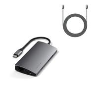 Hub USB C 8 en 1 4K 60Hz 115W PD Ethernet con Cable HDMI 2.1 8K 60Hz 48Gbps 2m