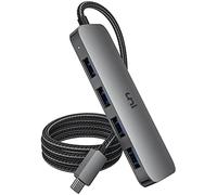 Hub USB C a USB con Cable 1,2m, uni Adaptador USB Tipo C a USB con 4 Puertos USB 3.0 [5 Gbps, Aluminio], Hub Multipuerto, Compatible con MacBook Pro/Air, iPad Pro, DELL XPS, Surface Book, etc.