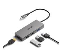 Hub USB C, adaptador multipuerto 4 en 1 USB C a HDMI, dongle USB C con HDMI 4K, puerto USB 3.0/2 2.0 compatible con MacBook Pro/MacBook Air M1 2020 y más dispositivos tipo C