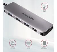 HUB USB-C AXAGON HMC-HCR3A 3x USB-A + HDMI + SD/microSD, USB-C 3.2 Gen