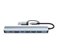 Hub USB C - Base tipo C - Divisor USB C de 5 GBps, velocidad de transferencia de datos rápida, concentrador USB C con puertos USB 3.0 para laptop tipo C