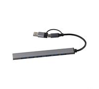 Hub USB C con configuración de 4 puertos para opciones de conectividad periférica mejoradas (USB 7-1)