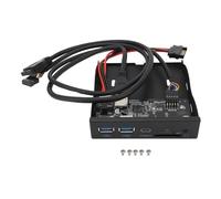 Hub USB C con Panel Frontal de 3,5 Pulgadas, 2 USB3.0, 1 Tipo C, Sonido, Almacenamiento/Tarjeta de Memoria, Panel de Unidad de Disquete, USB3.2 GEN1 de 5 Gbps, 19 Pines, para