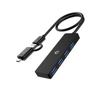 Hub USB C, concentrador USB 3.0 de 4 Puertos, Experiencia simplificada Plug and Play, Velocidad de Transferencia rápida de 5 Gbps y un Adaptador USB oditton USB-C para Mac Air/Pro, HP y más allá