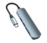 Hub USB C,Concentrador USB C para ordenador | Dispositivo 6 en 1 Transmisión de datos para presentaciones Oficina Casa Reuniones Café Estudio