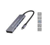 Hub USB-C Conceptronic DONN23G 4K Ultra HD 2x USB-A HDMI Lector SD/TF 100W