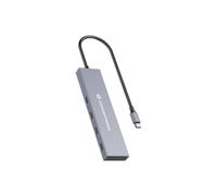 Hub USB-C Conceptronic HUBBIES14G 4 Puertos USB 3.2 Gen 2 100W Aluminio Gris