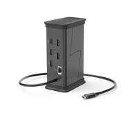 Hub USB-C Connect2Office Black, 9 puertos, 2 x HDMI, USB-A, USB-C, LAN